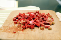 chopped rhubarb