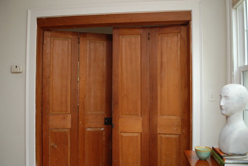 pine doors closed