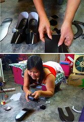 Jenny Making Chinese Funeral Shoes