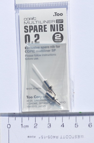 Package of 0.2 mm Copic Multiliner SP replacement nibs
