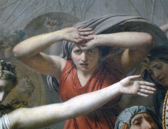 David, The Intervention of the Sabine Women with detail of woman