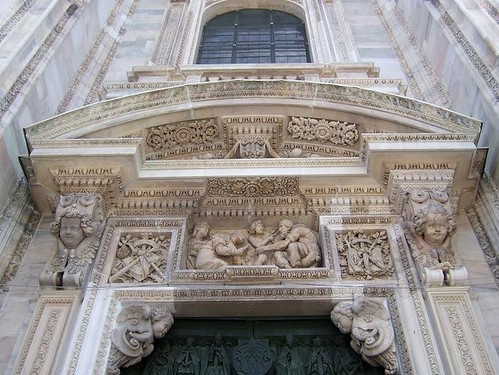 decoration above door of cathedral