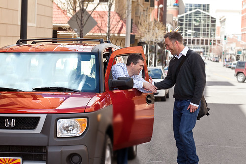 Zebigo CEO Mark Russell ridesharing in Seattle.