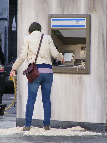 Cash machine that spews out vomit ... Bizarre filming in Southwark Street