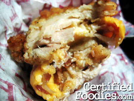 The saltiness starts on my KFC Double Down sandwich - CertifiedFoodies.com