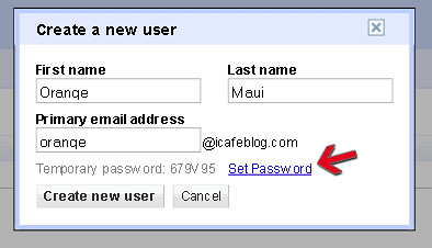 Enter new user's information, change password too - blankpixels.com