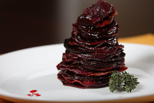 Roasted Beet Stack with Balsamic Vinegar and Fresh Thyme
