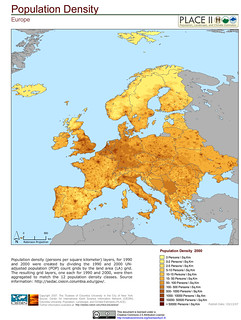 Europe: Population Density, From ImagesAttr