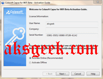 Capsa for WiFi Beta activation