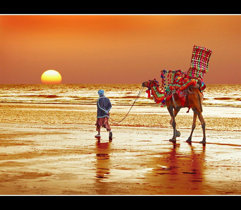 Clifton Beach, Karachi, Pakistan. 