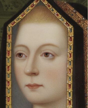 Detail of nineteenth-century miniature of Elizabeth of York