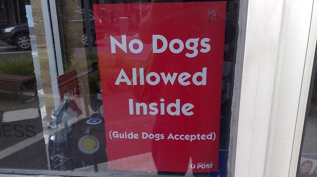 No dogs allowed inside