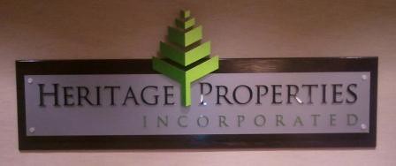 3 Dimensional corporate logo sign fabricated by 12-Point SignWorks, LLC