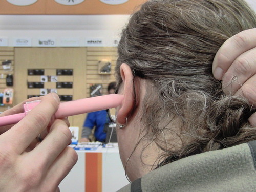 injecting the compound into the ear