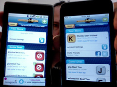 Android (left) & iOS (right) Words With Friends