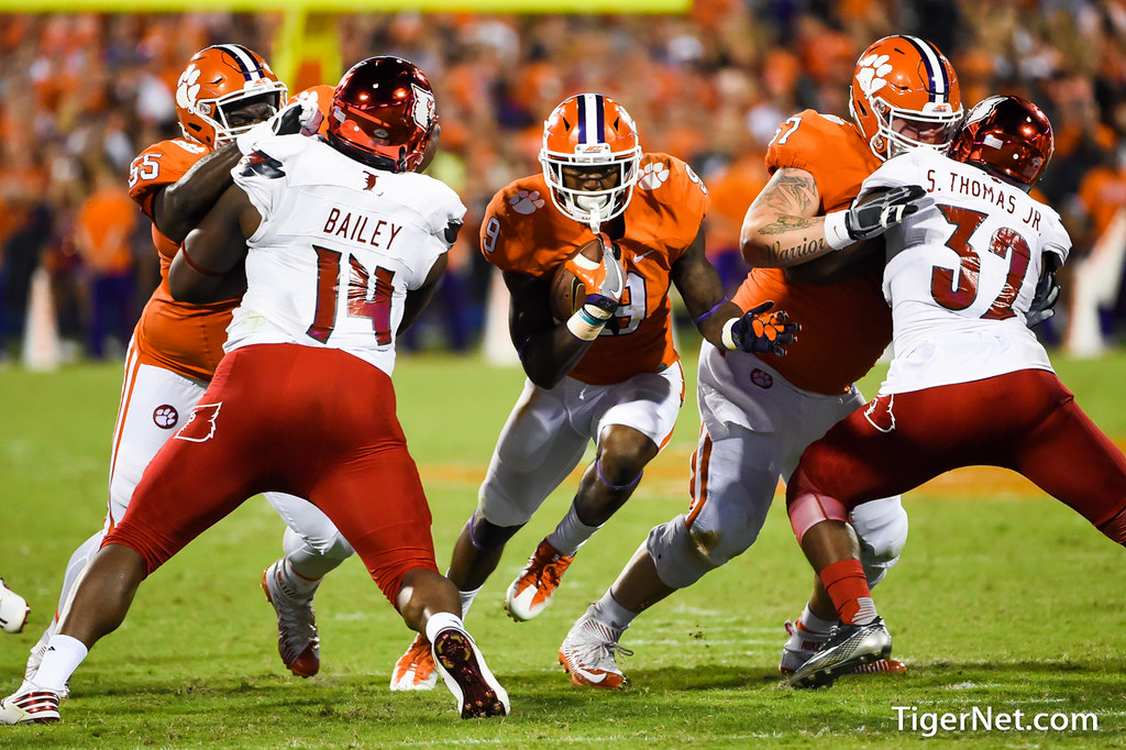 Clemson Football Photo of Jay Guillermo and Tyrone Crowder and Wayne Gallman and Louisville