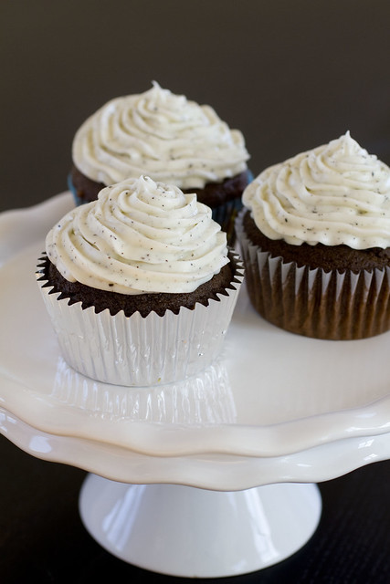 Chocolate Cupcakes with Earl Grey Frosting