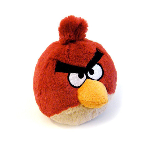 orange angry birds plush