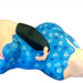 art, figurine, papermache" "lady in blue/black lying front"