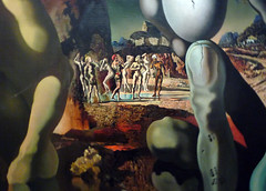 Salvador Dalí, Metamorphosis of Narcissus with detail of nudes