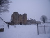 Tonbridge Castle in the snow