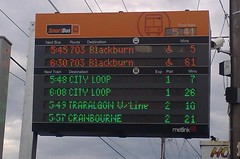 Poor connections and bus frequencies, Clayton station on a Sunday