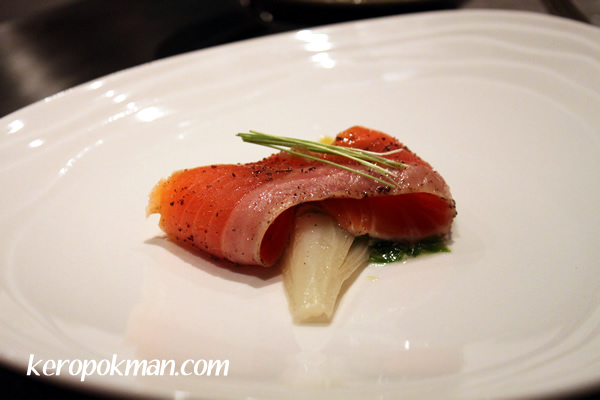 Slow Cooked Tasmanian Petuna Ocean Trout with Witlof and Yuzu