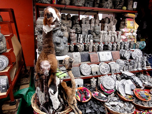 Llama Fetuses at the Witches Market in View of La Paz, Bolivia