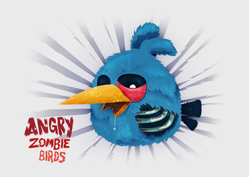 Angry Zombie Birds Character