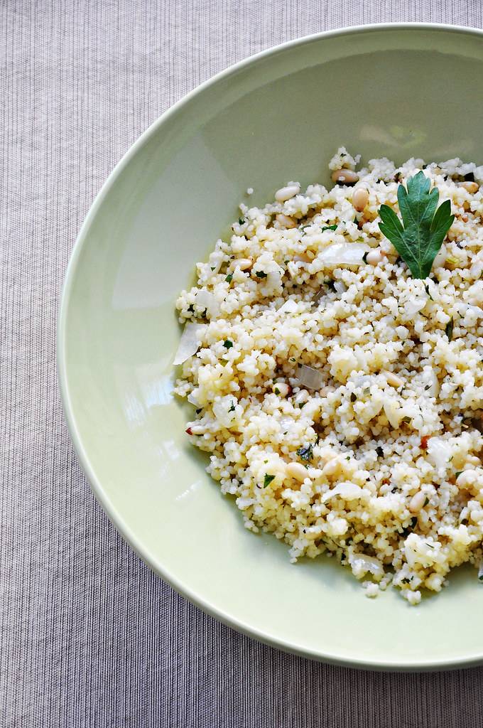 Couscous with Toasted Pine Nuts • Cook Like A Champion