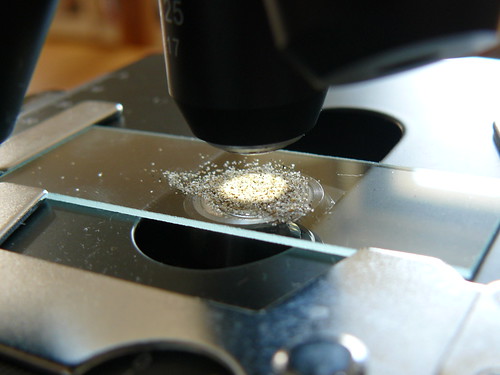 sand at the microscope