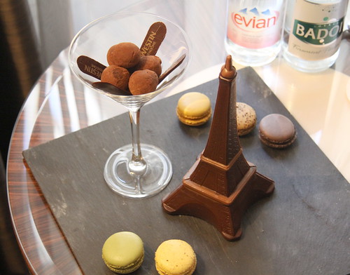 Welcome - Chocolate Eiffel, macarons, and truffles
