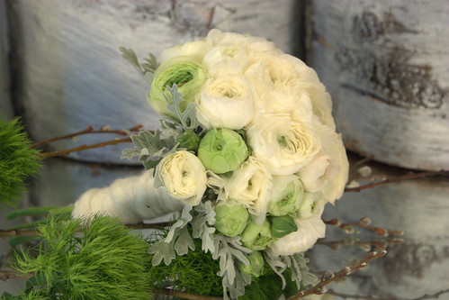 White ranunculus bouquet