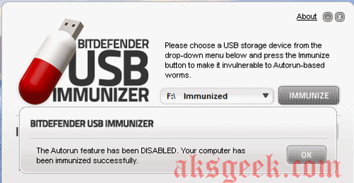 USB Immunizer-03 computer Immunized