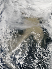 Ash Plume from Grímsvötn Volcano, Iceland - May 23