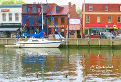 Annapolis MD City Dock - digital oil painting