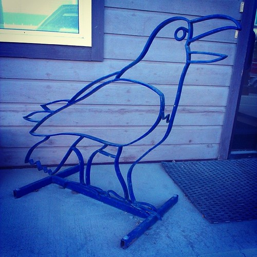Cool #yxy #bikerack #No. 9 - raven, also known as crow in First Nation legend #Yukon