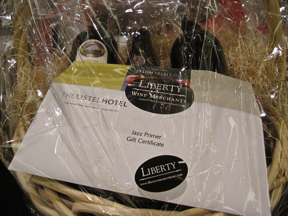 Listel Hotel's auction basket