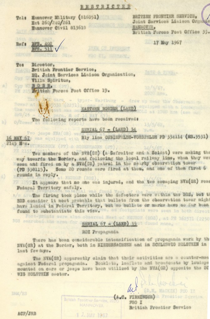 NVA defection, incident report, 17 May 1967.