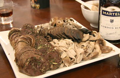 Pig Offal Heaven. Blood Sausage with pig intestine casing