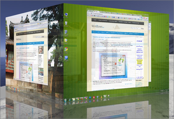 Desktop 3D in Windows XP, Vista si Windows 7