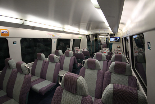 Onboard the Airport Express train