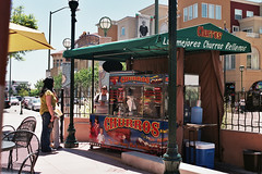 churro stand on the plaza (by: quite peculiar, creative commons license)