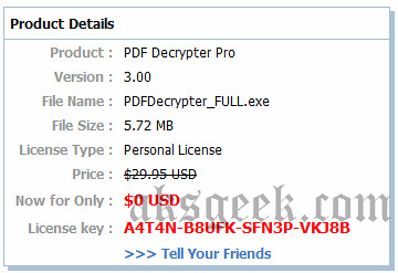 PDF Decrypter Pro-detail-license