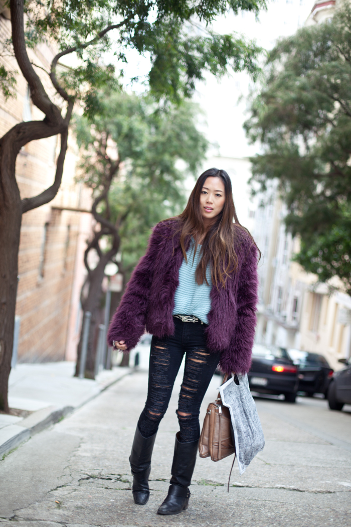 Taking the Purple Fur on a Walk