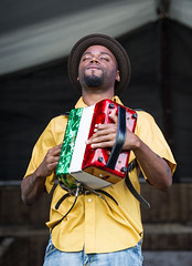 Cedric Watson at the 2014 New Orleans Jazz and Heritage Festival