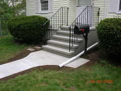 steps with rails and walkway