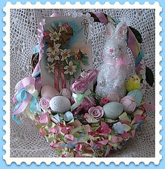 Sugared Bunny Hydrangea Centerpiece