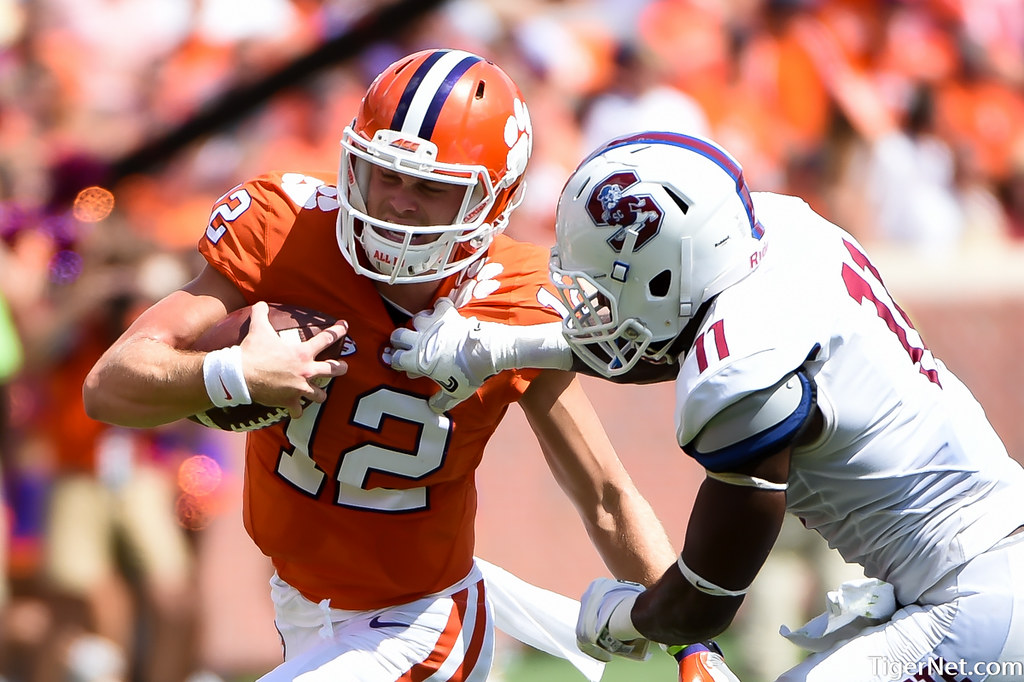 Clemson Football Photo of Nick Schuessler and SC State