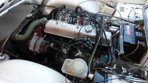 Il vano motore della mia Triumph TR6